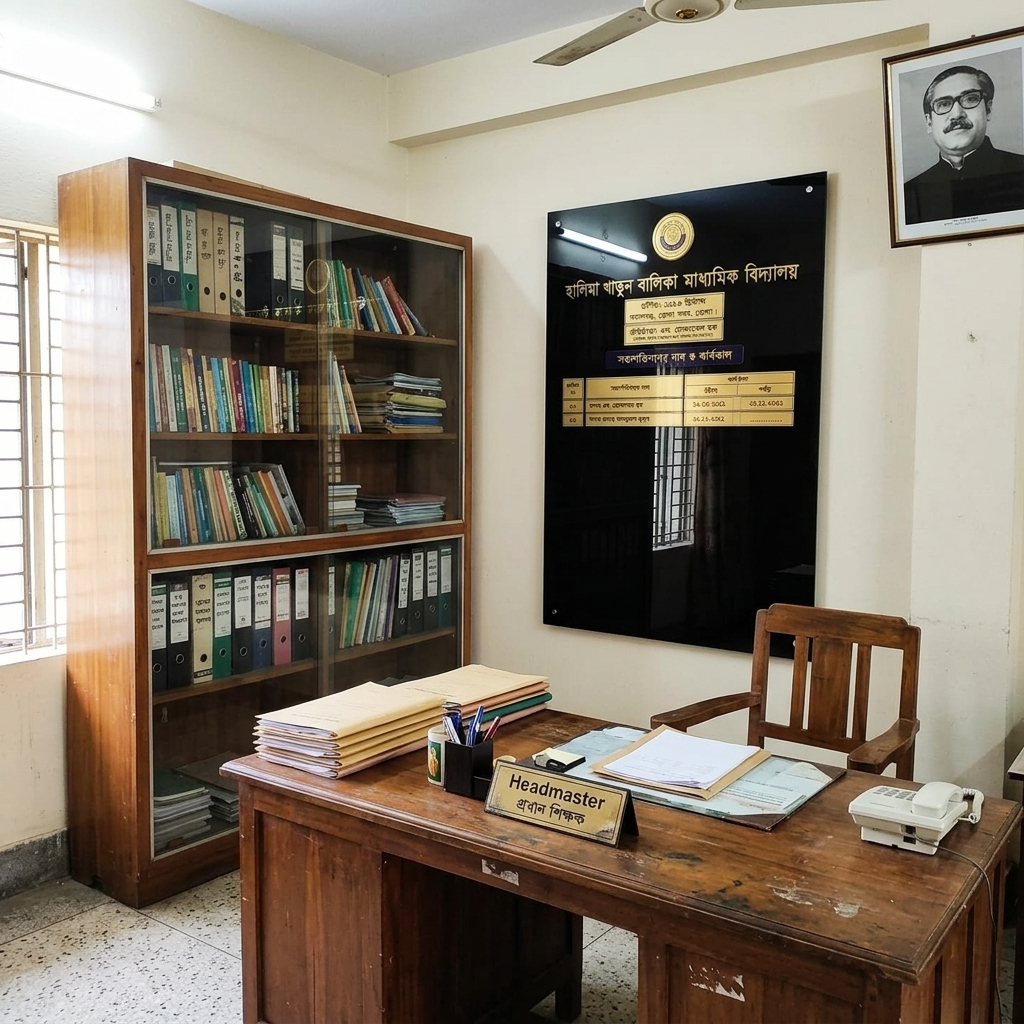 Premium Glossy Black Institutional Honor Board with Gold Embossed Lettering – Custom Successor List for Schools & Offices