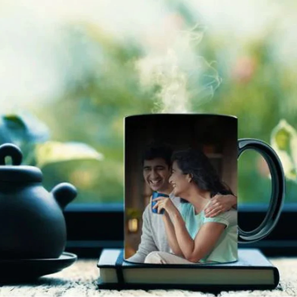 কাস্টমাইজড সাবলিমেশন ম্যাজিক মগ (হিট সেনসিটিভ কালার চেঞ্জিং কফি মগ)