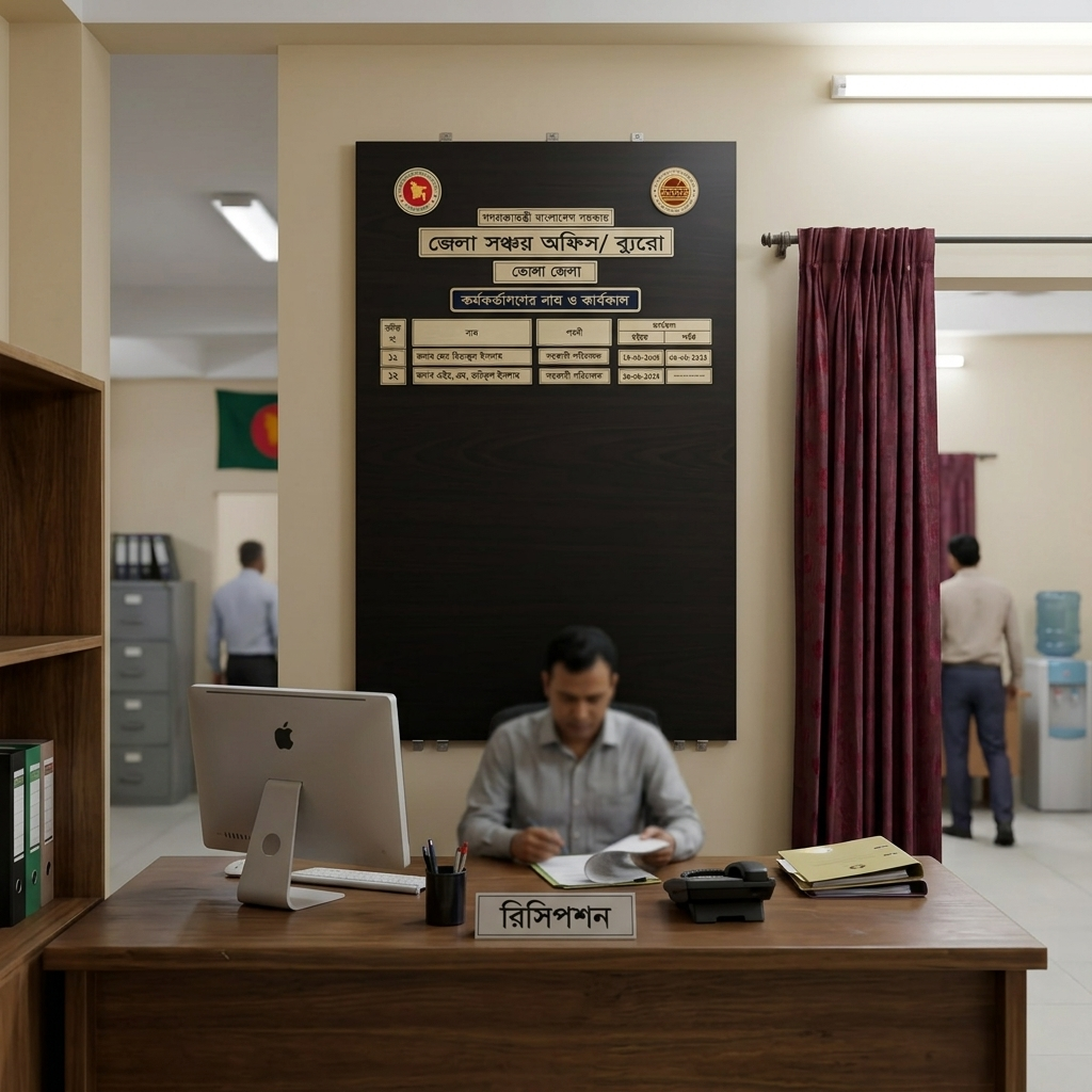 Premium Wooden Office Honor Board with Engraved Gold Plates