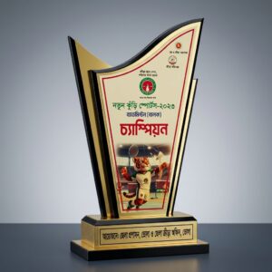 Premium V-Wing Golden Champion Trophy – High-Quality Customizable Sports Award