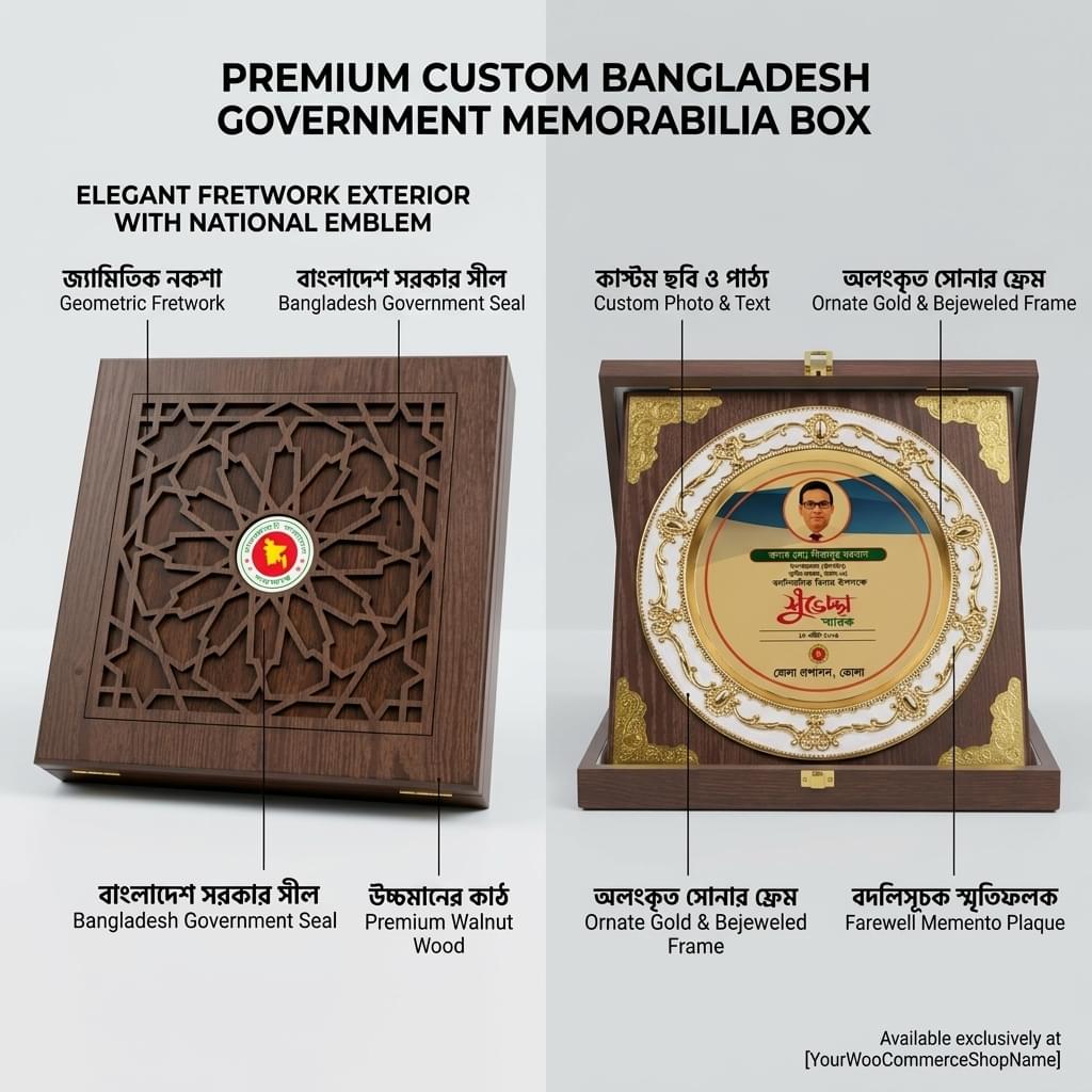 Premium Laser Cut Wooden Box Crest