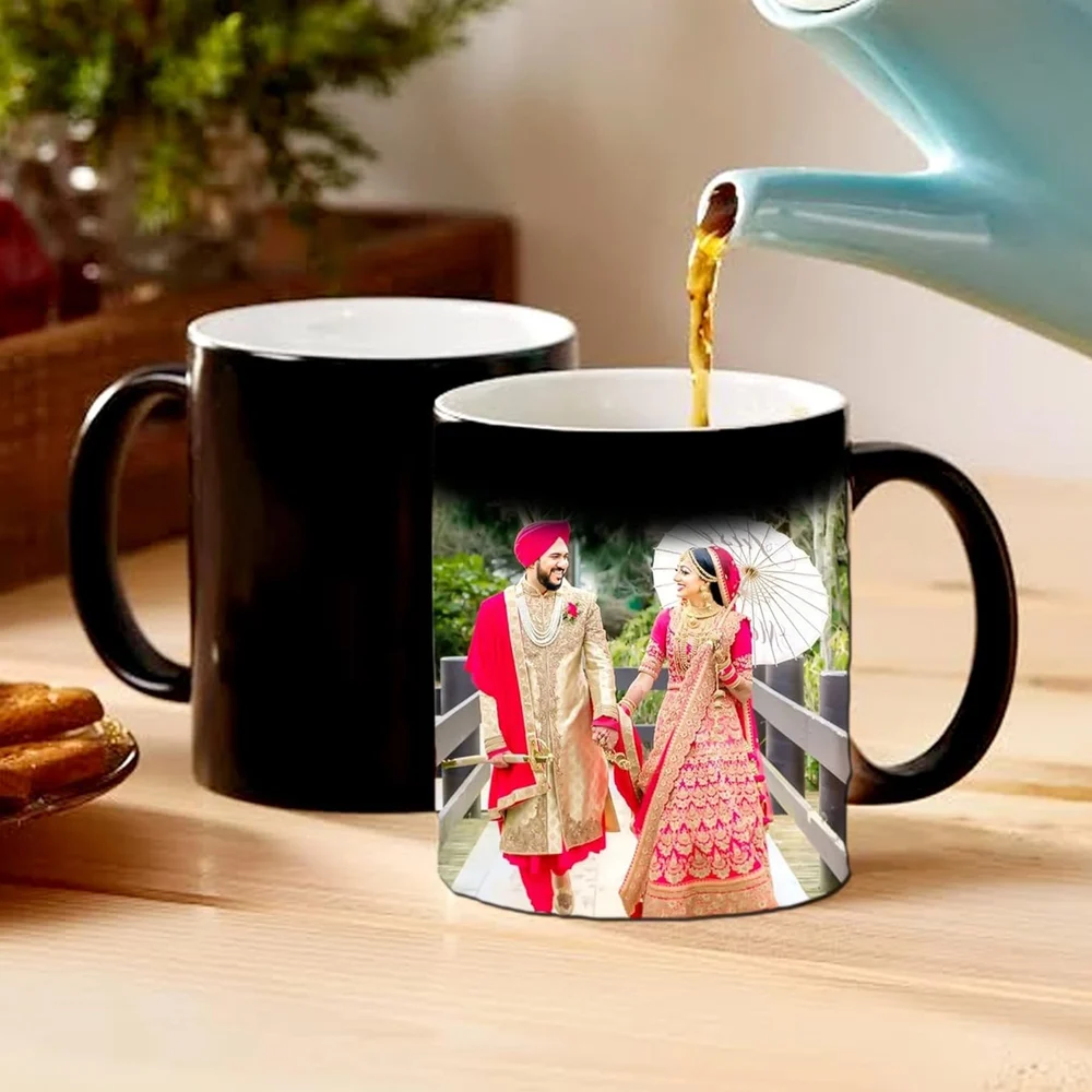 কাস্টমাইজড সাবলিমেশন ম্যাজিক মগ (হিট সেনসিটিভ কালার চেঞ্জিং কফি মগ)