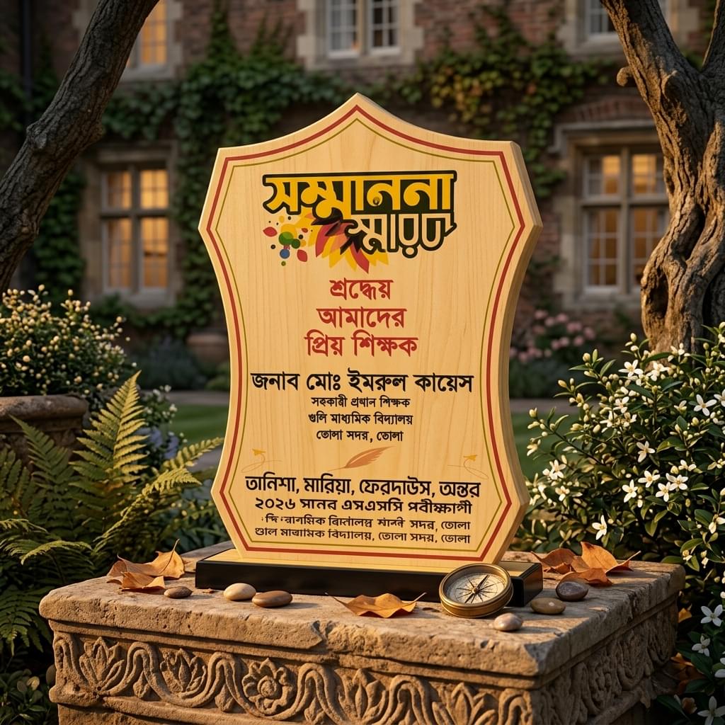 Premium Wooden Shield Crest